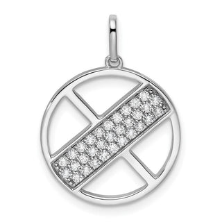 14K White Gold Gatsby Diamond Initial X Charm