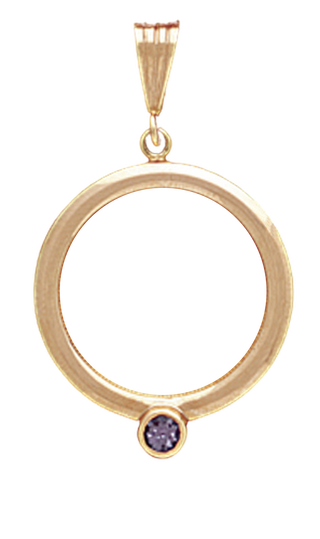 14K Yellow Gold Bezel 1/4 Eagle , 1/4 Krugerrand, 1/4 PandaPendant 22 mm