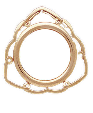 14K Gold WIRE SLIDE Pendant 22 mm