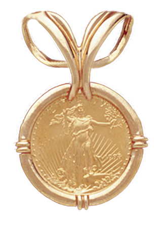 14K Gold NAUTICAL SLIDE Pendant 22 mm