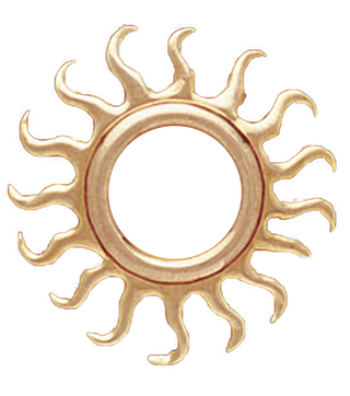 14K Gold SUNBURST SLIDE Bezel - 23.3 mm