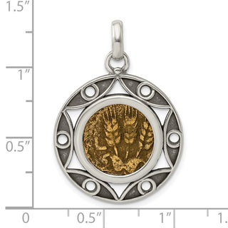 Sterling Silver & Bronze Antiqued Agrippa Coin Pendant