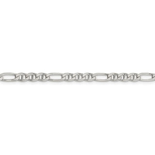 24" Sterling Silver 3.75mm Figaro Anchor Chain Necklace