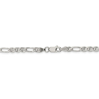 26" Sterling Silver 3.75mm Figaro Anchor Chain Necklace