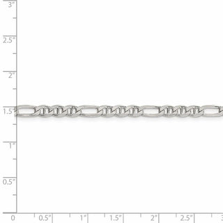 26" Sterling Silver 3.75mm Figaro Anchor Chain Necklace