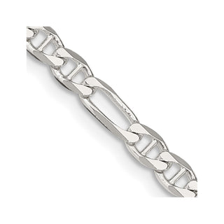 26" Sterling Silver 3.75mm Figaro Anchor Chain Necklace