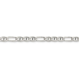 30" Sterling Silver 4.5mm Figaro Anchor Chain Necklace