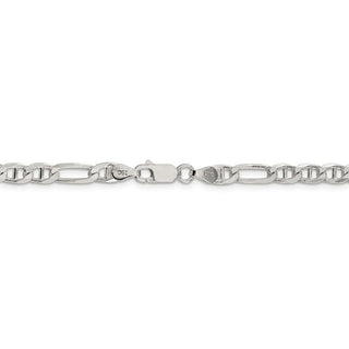 26" Sterling Silver 4.5mm Figaro Anchor Chain Necklace
