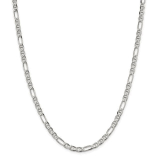 26" Sterling Silver 4.5mm Figaro Anchor Chain Necklace