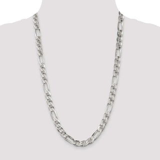 26" Sterling Silver 8.75mm Figaro Anchor Chain Necklace