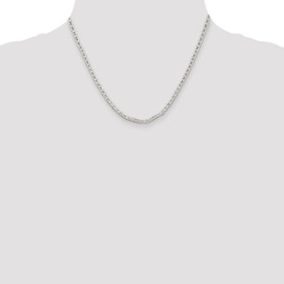 18" Sterling Silver 3mm Flat Anchor Chain Necklace