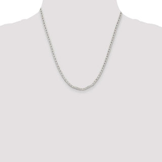 20" Sterling Silver 3mm Flat Anchor Chain Necklace