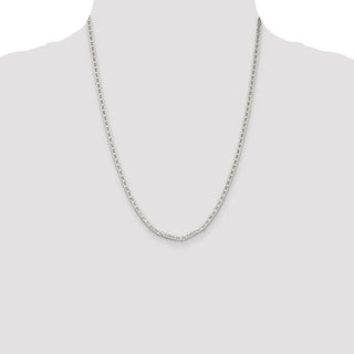 22" Sterling Silver 3mm Flat Anchor Chain Necklace