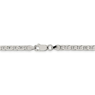 16" Sterling Silver 3.75mm Flat Anchor Chain Necklace