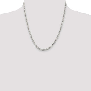 20" Sterling Silver 3.75mm Flat Anchor Chain Necklace