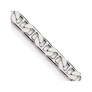 16" Sterling Silver 3.75mm Flat Anchor Chain Necklace