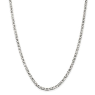 26" Sterling Silver 3.75mm Flat Anchor Chain Necklace
