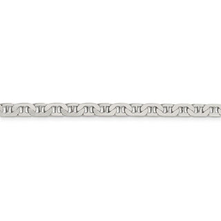 30" Sterling Silver 4.5mm Flat Anchor Chain Necklace