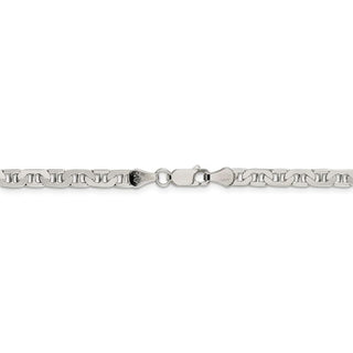 26" Sterling Silver 4.5mm Flat Anchor Chain Necklace