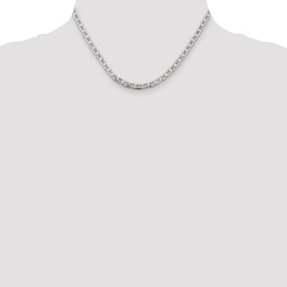 16" Sterling Silver 4.5mm Flat Anchor Chain Necklace