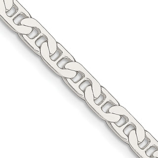30" Sterling Silver 4.5mm Flat Anchor Chain Necklace