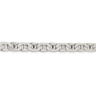 30" Sterling Silver 6.5mm Flat Anchor Chain Necklace