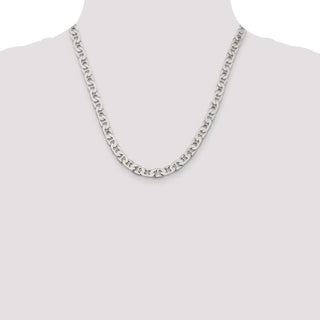 20" Sterling Silver 6.5mm Flat Anchor Chain Necklace
