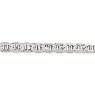 24" Sterling Silver 7mm Flat Anchor Chain Necklace