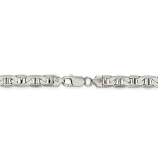 28" Sterling Silver 7mm Flat Anchor Chain Necklace