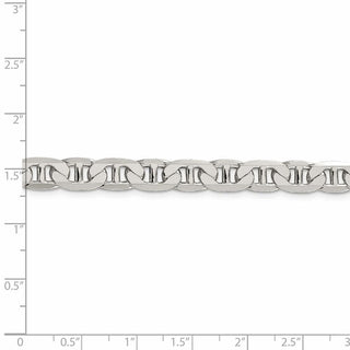 22" Sterling Silver 7mm Flat Anchor Chain Necklace