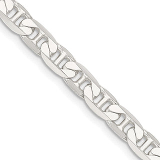 18" Sterling Silver 7mm Flat Anchor Chain Necklace