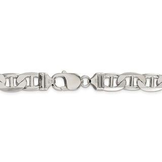 26" Sterling Silver 9.5mm Flat Anchor Chain Necklace