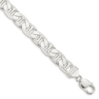 26" Sterling Silver 11.5mm Flat Anchor Chain Necklace
