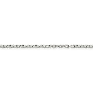30" Sterling Silver 2.2mm Diamond-cut Long Link Cable Chain Necklace