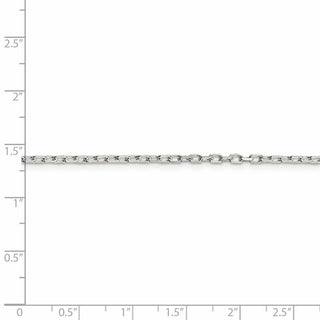 30" Sterling Silver 2.2mm Diamond-cut Long Link Cable Chain Necklace