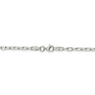 26" Sterling Silver 2.9mm Diamond-cut Long Link Cable Chain Necklace