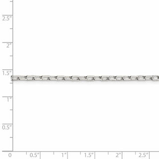 24" Sterling Silver 2.9mm Diamond-cut Long Link Cable Chain Necklace