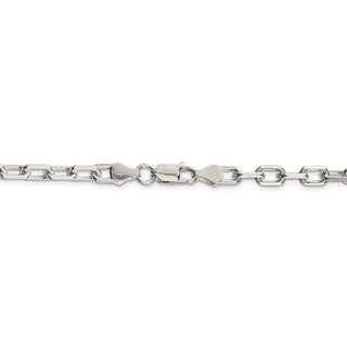 26" Sterling Silver 5.5mm Diamond-cut Long Link Cable Chain Necklace