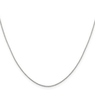 24" Sterling Silver .8mm 8 Sided Diamond-cut Box Chain