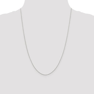 24" Sterling Silver .8mm 8 Sided Diamond-cut Box Chain