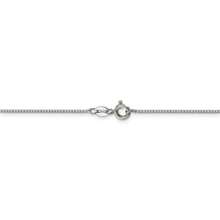30" Sterling Silver 1mm 8 Sided Diamond-cut Box Chain Necklace