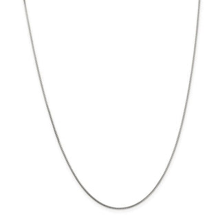 26" Sterling Silver 1mm 8 Sided Diamond-cut Box Chain Necklace