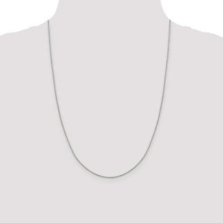 24" Sterling Silver 1.15mm 8 Sided Diamond-cut Box Chain Necklace