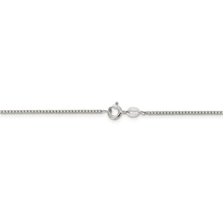 30" Sterling Silver 1.25mm 8 Sided Diamond-cut Box Chain Necklace