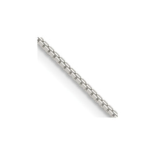 16" Sterling Silver 1.5mm 8 Sided Diamond-cut Box Chain Necklace