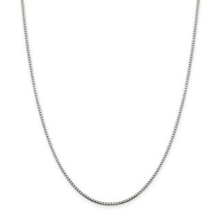 30" Sterling Silver 1.5mm 8 Sided Diamond-cut Box Chain Necklace