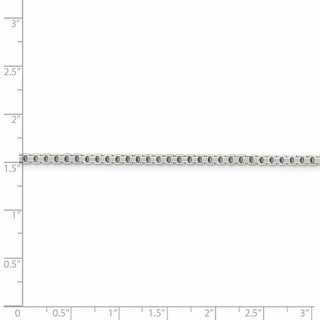 30" Sterling Silver 2.5mm 8 Sided Diamond-cut Box Chain Necklace