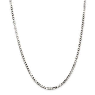 24" Sterling Silver 3.2mm 8 Sided Diamond-cut Box Chain Necklace