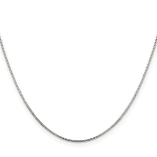 14" Sterling Silver Rhodium-plated .8mm Box Chain
