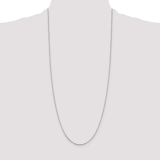 30" Sterling Silver Rhodium-plated .8mm Box Chain